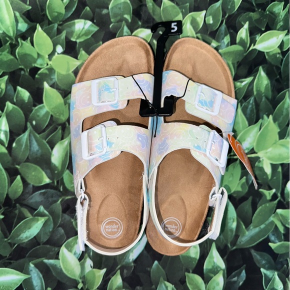 NWT 5Y Smiley Face Velcro Sandal with strap - Picture 1 of 8